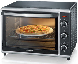 Severin TO 2058 - Mini oven - 42 liter - hete lucht - zwart/zilver