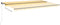 vidaXL - Luifel - handmatig - uittrekbaar - 500x350 - cm - geel - en - wit