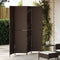 vidaXL - Kamerscherm - 4 - Panelen - Vouwbaar - Bruin - 195x180 - cm - Poly - Rattan