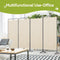 Angel Living Paravent - 4-delig opvouwbaar - 180 x 324 cm - beige