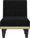 vidaXL - Chaise - longue - stof - zwart