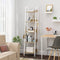 Woltu Ladderkast - 40x170x36cm - 5 Etages - 4 Haken - Wit