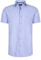 Cappuccino Italia Palermo - Heren Overhemd Korte Mouw - Katoen Polyester - Blauw - Maat XXL
