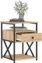 vidaXL - Nachtkastjes - 2 - st - 40x42x55 - cm - bewerkt - hout - sonoma - eikenkleurig