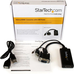 Startech - VGA-naar-HDMI-adapter - USB-audio en voeding - Zwart