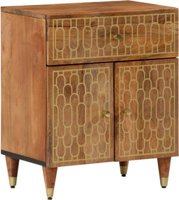 vidaXL - Nachtkastje - 50x33x60 - cm - massief - mangohout