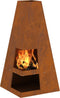 vidaXL - Vuurkorf - met - Houtopslag - 50x50x100 - cm - Weerbestendig - Staal