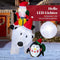 Costway Opblaasbare Kerstdecoratie - IJsbeer met LED en Beweging - 230 x 70 x 210 cm - Veelkleurig