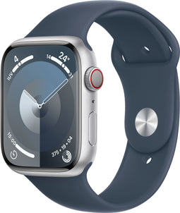 Apple Watch Series 9 - Smartwatch - GPS + Cellular 45mm - Aluminium Zilver (Blauw)