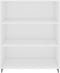 vidaXL - Dressoir - 69,5x32,5x90 - cm - bewerkt - hout - hoogglans - wit