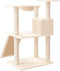 vidaXL - Kattenmeubel - met - sisal - krabpalen - 83 - cm - crèmekleurig
