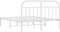 vidaXL - Bedframe - met - hoofdbord - metaal - wit - 150x200 - cm