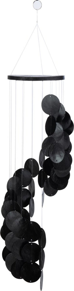 J-Line windgong Schub - schelp - zwart