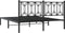 vidaXL - Bedframe - met - hoofdbord - metaal - zwart - 150x200 - cm