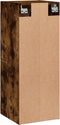 vidaXL - Wandkast - 34,5x34x90 - cm - bewerkt - hout - gerookt - eikenkleurig