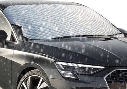 Voorruitafdekking Auto - Zeer Krachtige Ultradikke Beschermafdekking Sneeuw / IJs / Vorst / Stof - Uv-bestendig - Flexibele maat Voor SUV's / Vrachtwagens / Auto's, groot of klein