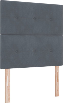 vidaXL - Hoofdbord - met - Knopen - Donkergrijs - 100 - cm - Velvet