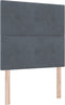 vidaXL - Hoofdbord - met - Knopen - Donkergrijs - 100 - cm - Velvet