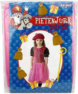 Verkleedset Pietenjurk - Jurk - Geschikt voor 3-5 jaar - Roze Paars