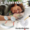 Portable Hanging Neck Sports Fan - Hands Free USB Rechargeable Personal Wearable Neckband Fan Battery Operated with 3 Level Air Flow Headphone Design Cooling Head Fan Mini Necklace Fan for office