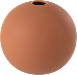 J-Line vaas Bol - keramiek - roest - small - 11.5 cm hoog