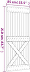 vidaXL - Deur - NARVIK - 85x210 - cm - massief - grenenhout