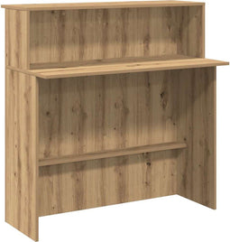 vidaXL - Receptiebalie - 100x50x103,5cm - bewerkt - hout - artisanaal - eikenkleur