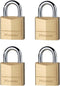 MasterLock 4 Hangsloten - 20mm - Gelijksluitend - Messing