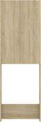 vidaXL - Wasmachinekast - 64x25,5x190 - cm - sonoma - eikenkleurig