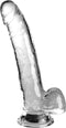 Pipedream - King Cock - Dildo met Balzak - 23 cm - Transparant