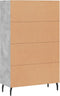 vidaXL - Hoge - kast - 69,5x31x115 - cm - bewerkt - hout - betongrijs