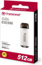 Transcend ESD300 - Draagbare SSD - 512GB - 10 Gbps - Zilver