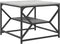vidaXL - Salontafel - met - Plank - - - Grijs - Sonoma - - - 51x50x40 - cm - - - Gemaakt - van - Gelaagd - Hout