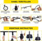 Zoluko Home Fitness Kabelsysteem - 23-delige set - Krachtstation Thuis - Triceps Touw Biceps Stang Handgrepen - 100kg Draagkracht - Zwart/Zilver