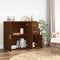 vidaXL - Dressoir - 91x29,5x75 - cm - bewerkt - hout - bruin - eikenkleur