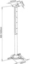 Extensible (60-102Cm)Projector Ceiling Mount 15Kg
