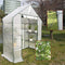 Woltu Tuinkas Loopmodel met Versterkte PE Afdekking - Wit/Groen - 143x73x195 cm