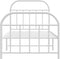 vidaXL - Bedframe - met - hoofd- - en - voeteneinde - metaal - wit - 90x200 - cm