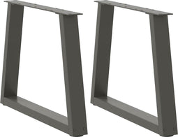 vidaXL - Eettafelpoten - 2 - st - V-vormig - 50x(42-43,3) - cm - staal - antraciet