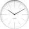 Wandklok Normann Station - Wit, Geborsteld case - Ø37,5cm