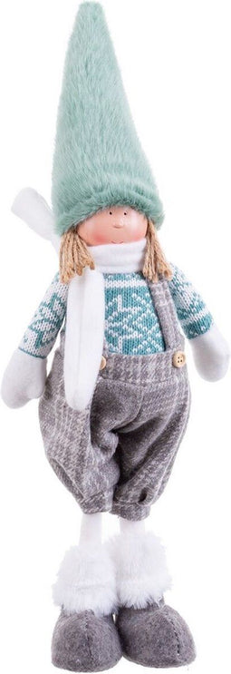 Christmas Kerstversiering Multicolour Turkoois Metaal Polyresin Weefsel Jongen 15 X 9 X 40 Cm