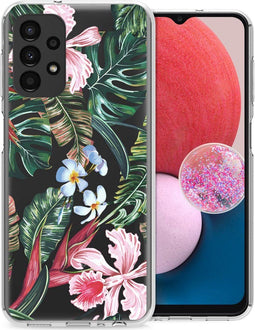 iMoshion Hoesje Geschikt voor Samsung Galaxy A13 (4G) Hoesje Siliconen - iMoshion Design hoesje - Groen / Tropical Jungle