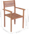 vidaXL - Tuinstoelen - stapelbaar - 4 - st - massief - teakhout