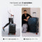 ONYX Kofferset - Handbagage 35L en Check-in koffer 100L - TSA slot - Lichtgewicht - Zwart (2-delig)
