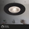 BRILONER - LED Inbouwspots - dimbaar - zwart - IP44 - set van 3 (3 stuks)