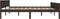 vidaXL - Bedframe - massief - grenenhout - donkerbruin - 200x200 - cm