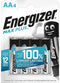 Energizer Max Plus - AA-batterijen - Langdurige energie - Zilver (4 stuks)