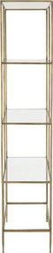J-Line rek 3 Legplanken - metaal/glas - goud