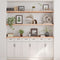 vidaXL - Wandschap - 180x40x(2-4) - cm - onbehandeld - massief - eikenhout