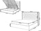 LUBBON - Bed met opbergruimte - Grijs - 180 x 200 cm - Fluweel